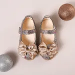 Toddler / Kid Bow Decor Glitter Mary Jane Shoes Rose Gold