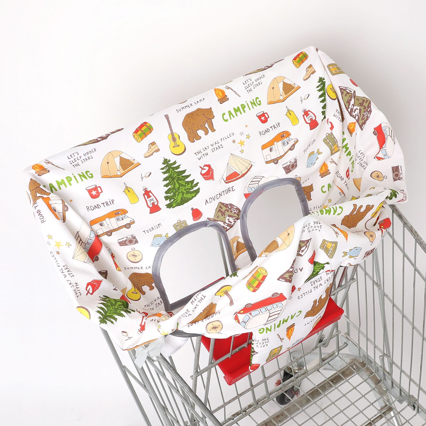 

Shopping Cart Cover for Baby, High Chair Cover, Cart Cover for Babies, Kids& Toddlers, Portable 2-in-1 Design, Includes Free Carry Bag for Market and