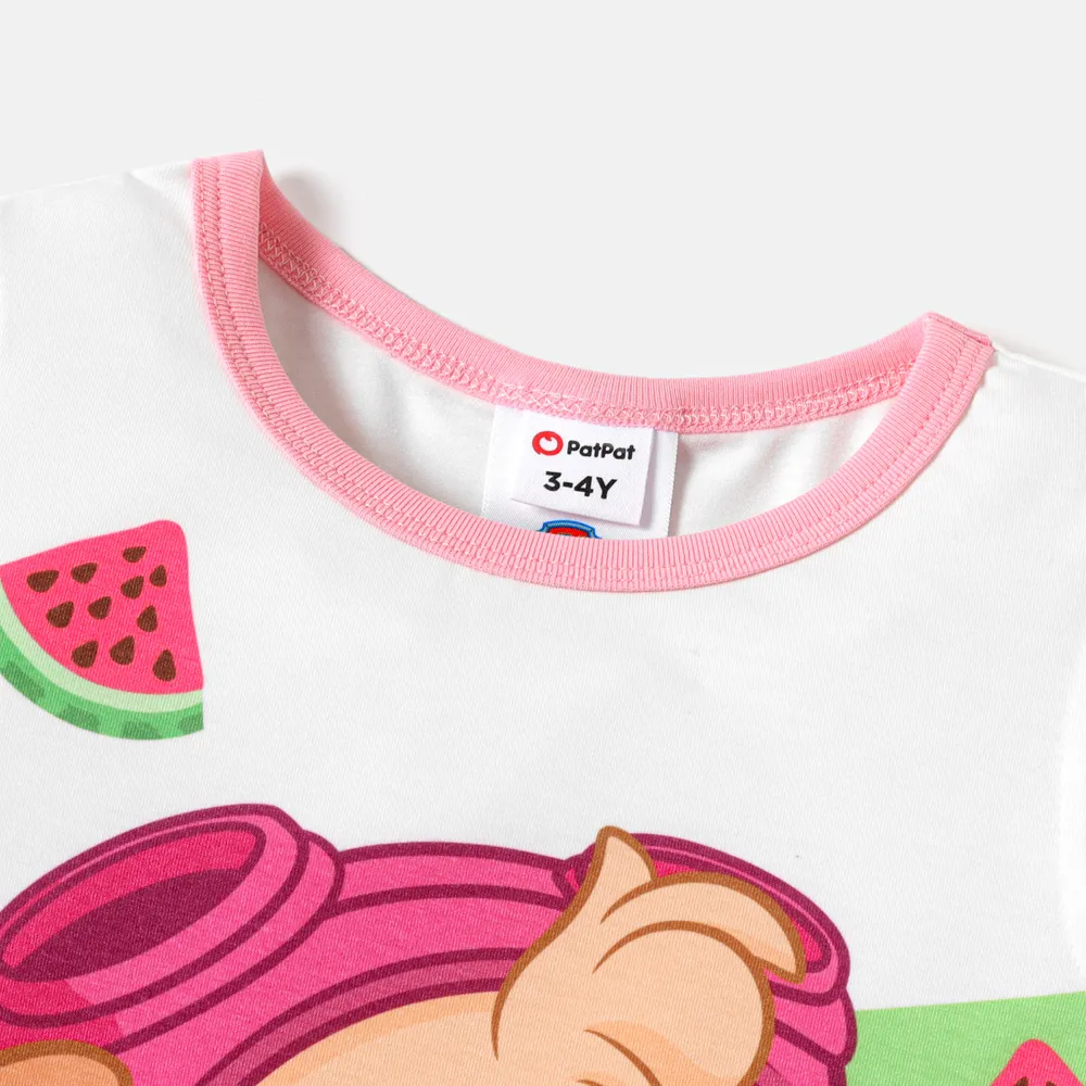 PAW Patrol Toddler Girl 2pcs Naia™ Character Print Flutter-sleeve Top and Watermelon Print Skirt Set  big image 7