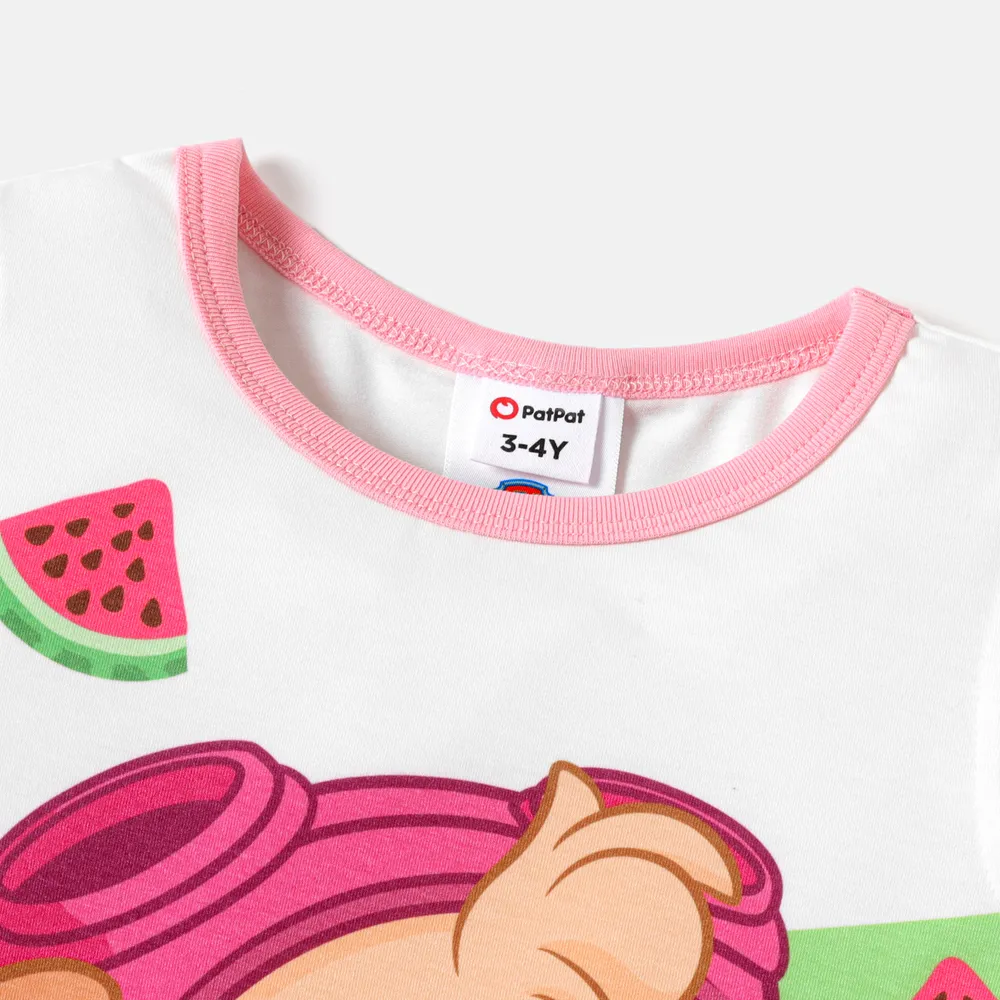 PAW Patrol Toddler Girl 2pcs Naia™ Character Print Flutter-sleeve Top and Watermelon Print Skirt Set big image 7