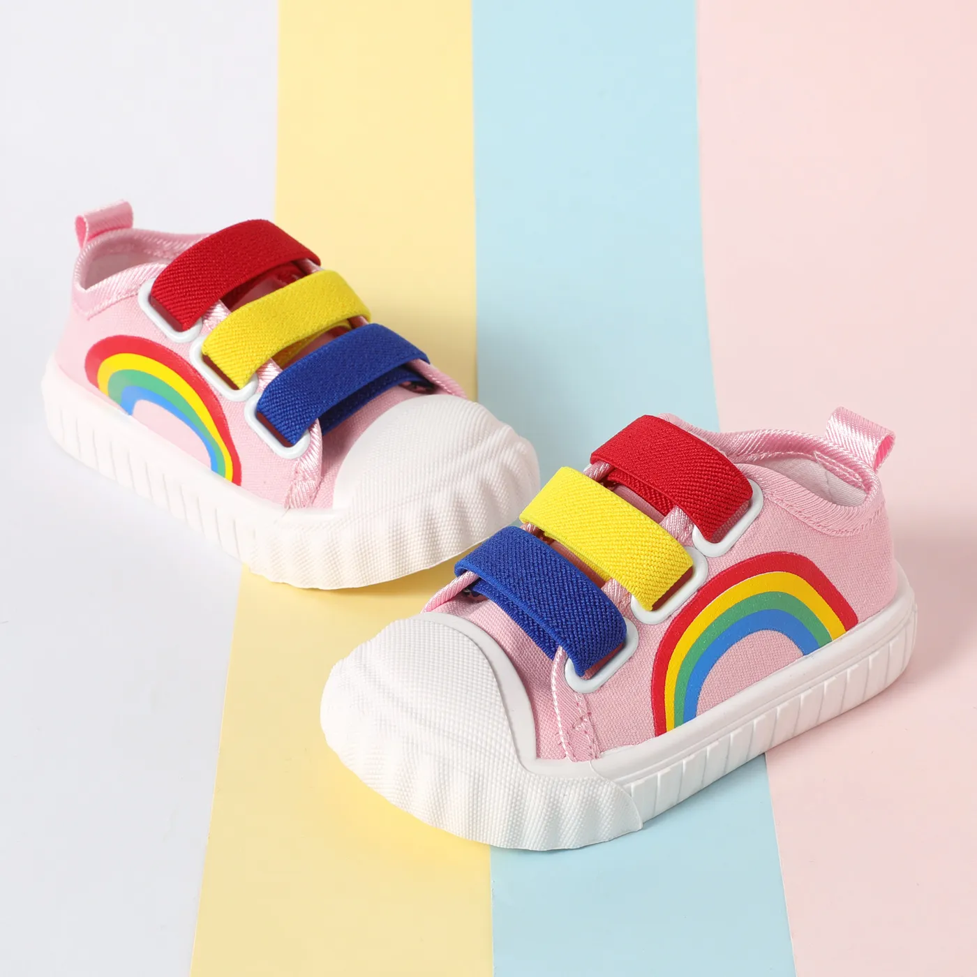 Toddler/Kid Rainbow Pattern Texture Casual Shoes