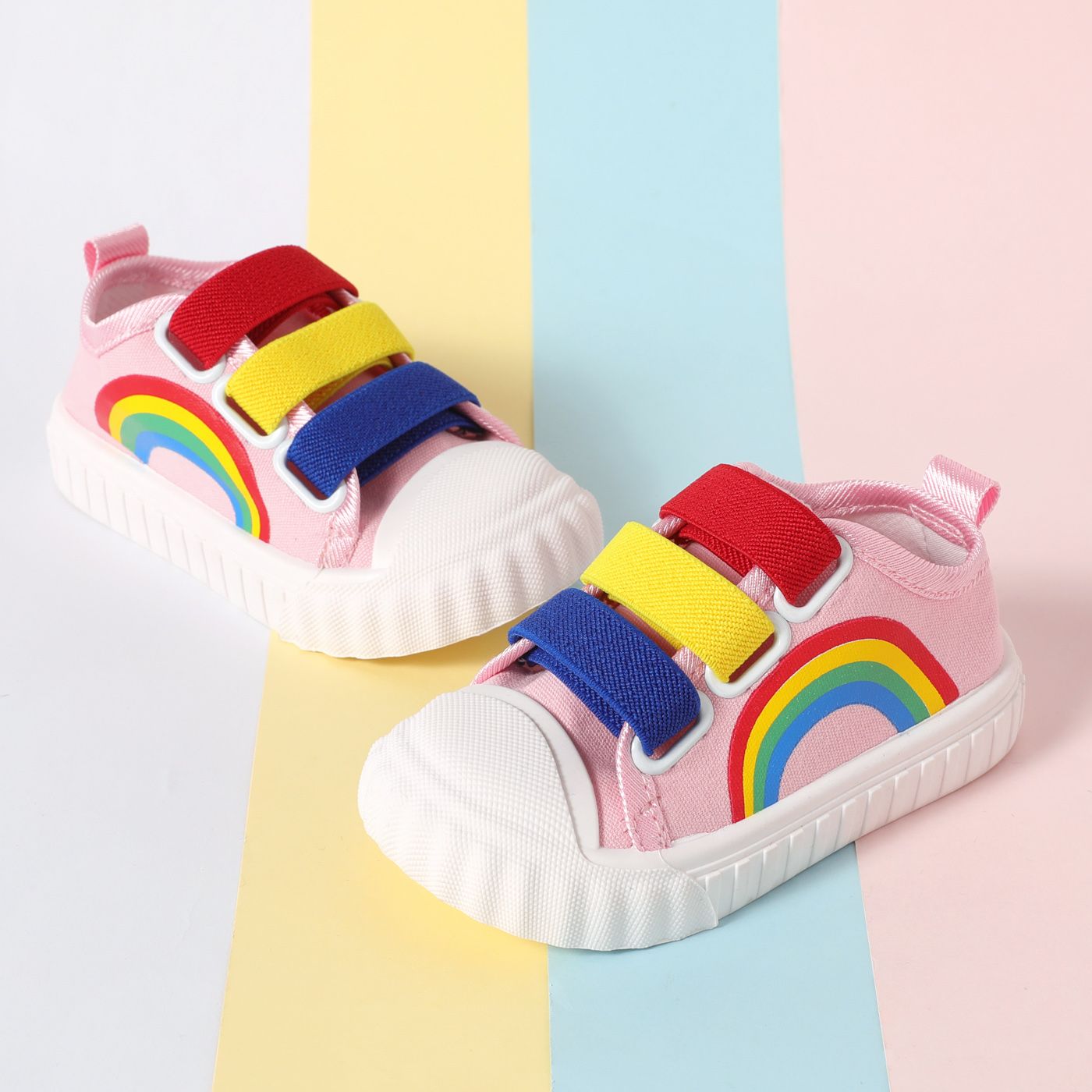 Toddler / Kid Rainbow Pattern Texture Casual Shoes