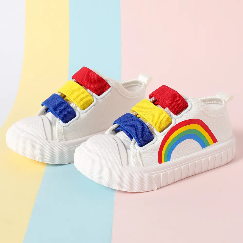Toddler/Kid Rainbow Pattern Texture Casual Shoes big image 2
