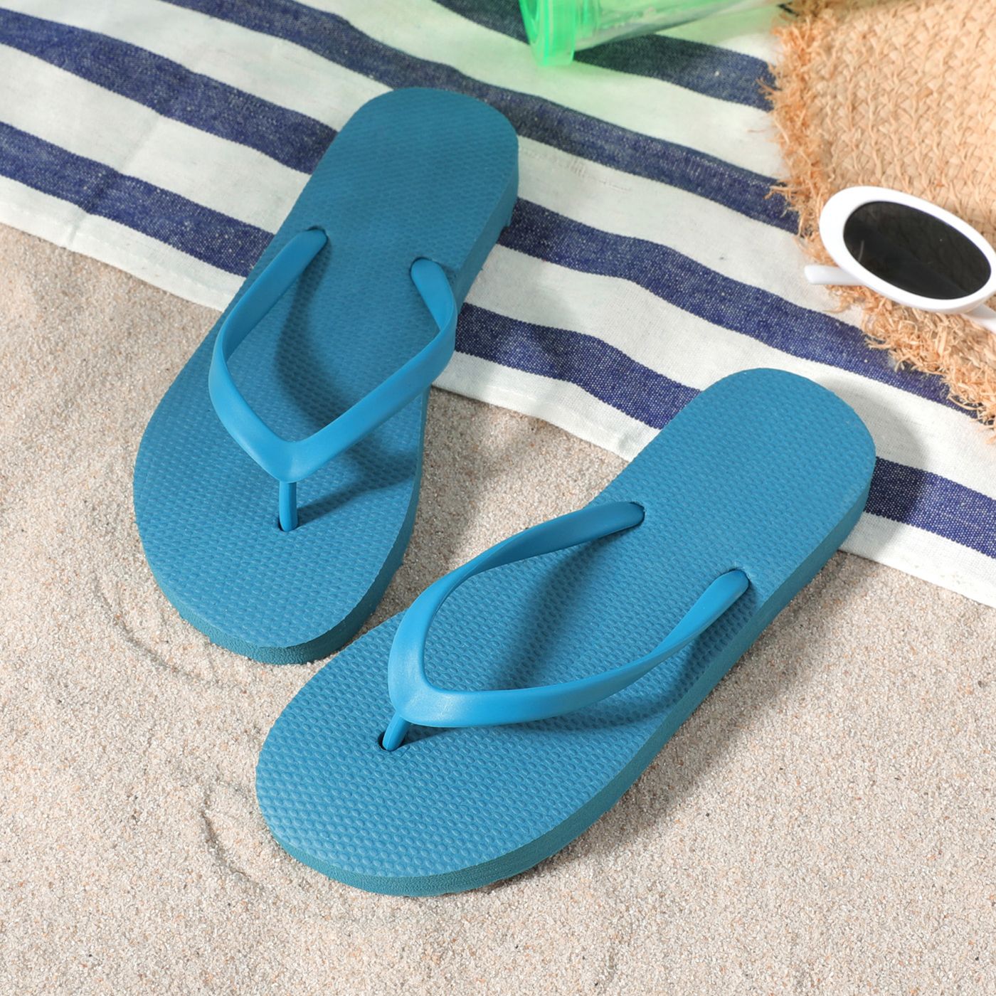 Kid Solid Flip-flops Beach Slippers For Mom And Me