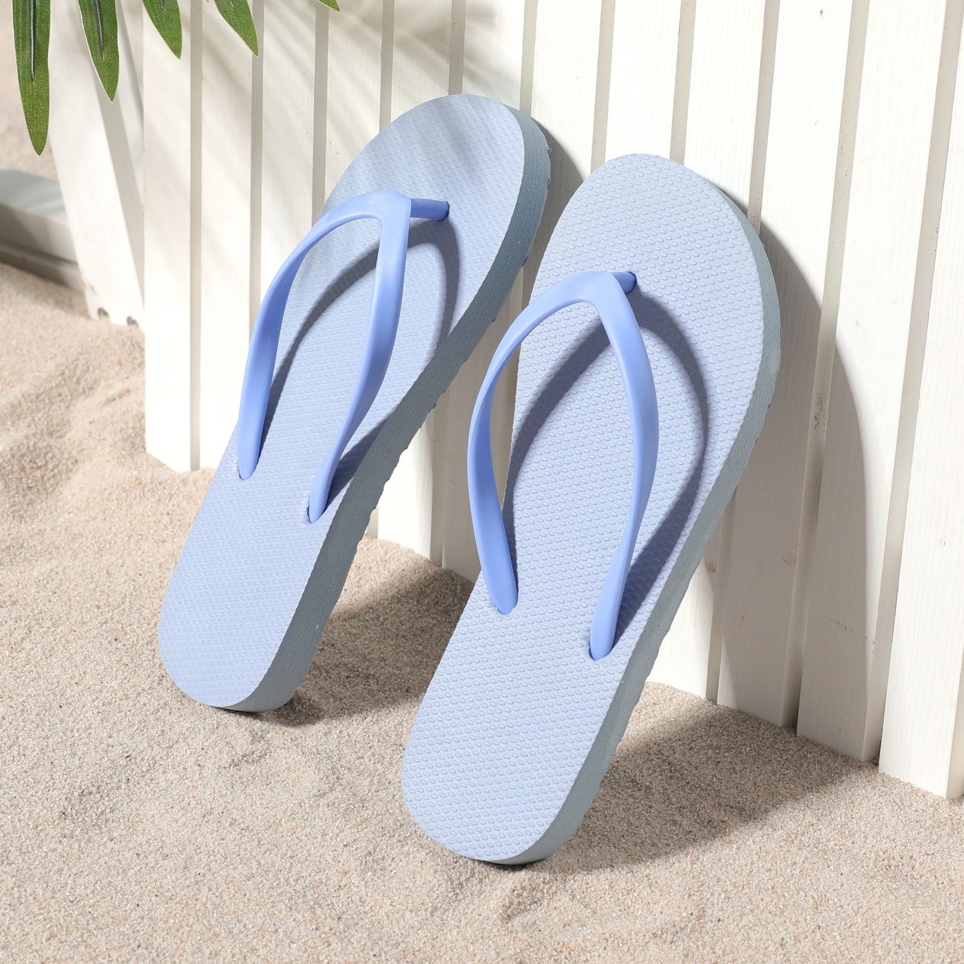 Kid Solid Flip-flops Beach Slippers For Mom And Me