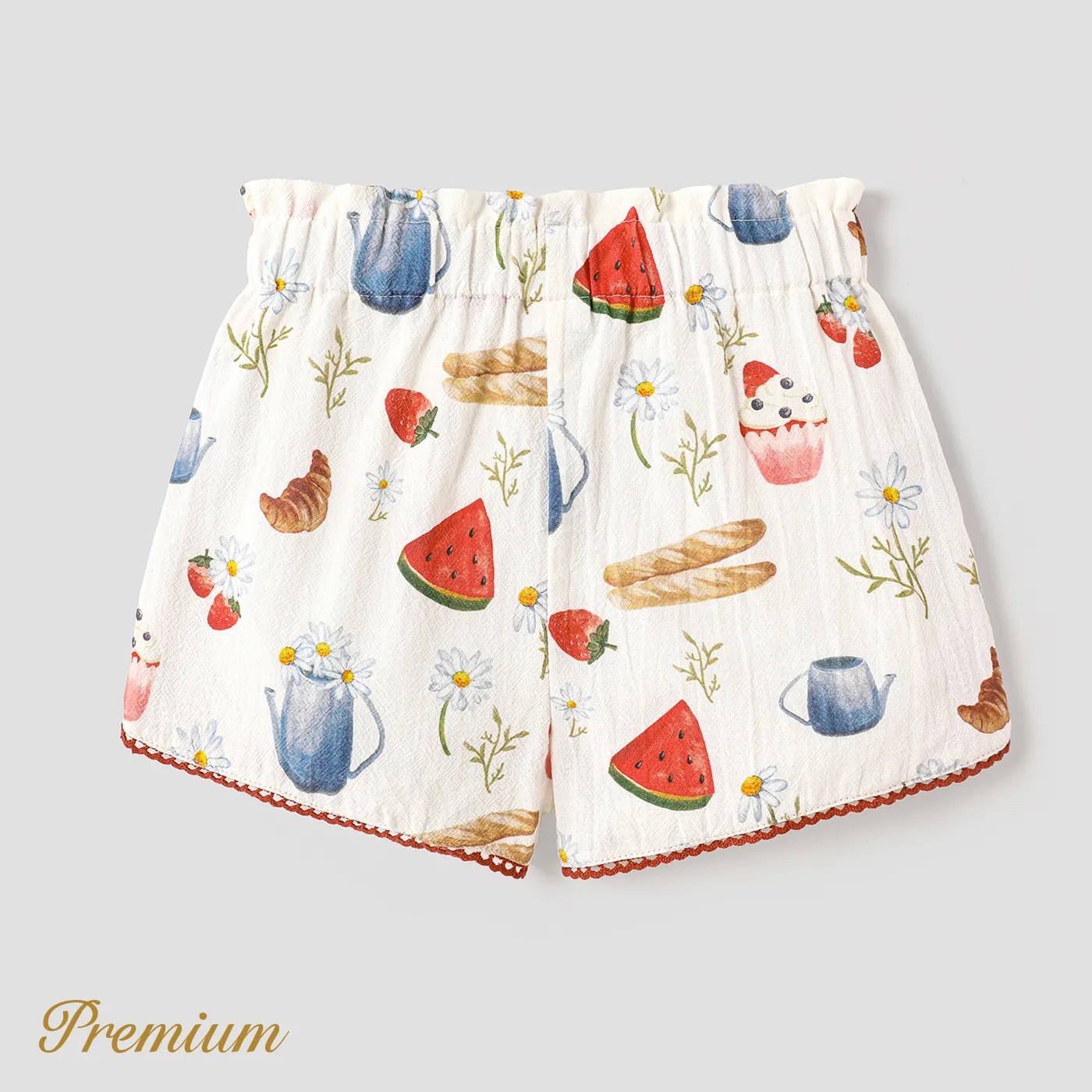 Toddler Girl 100% Cotton Allover Print Shorts  image 2