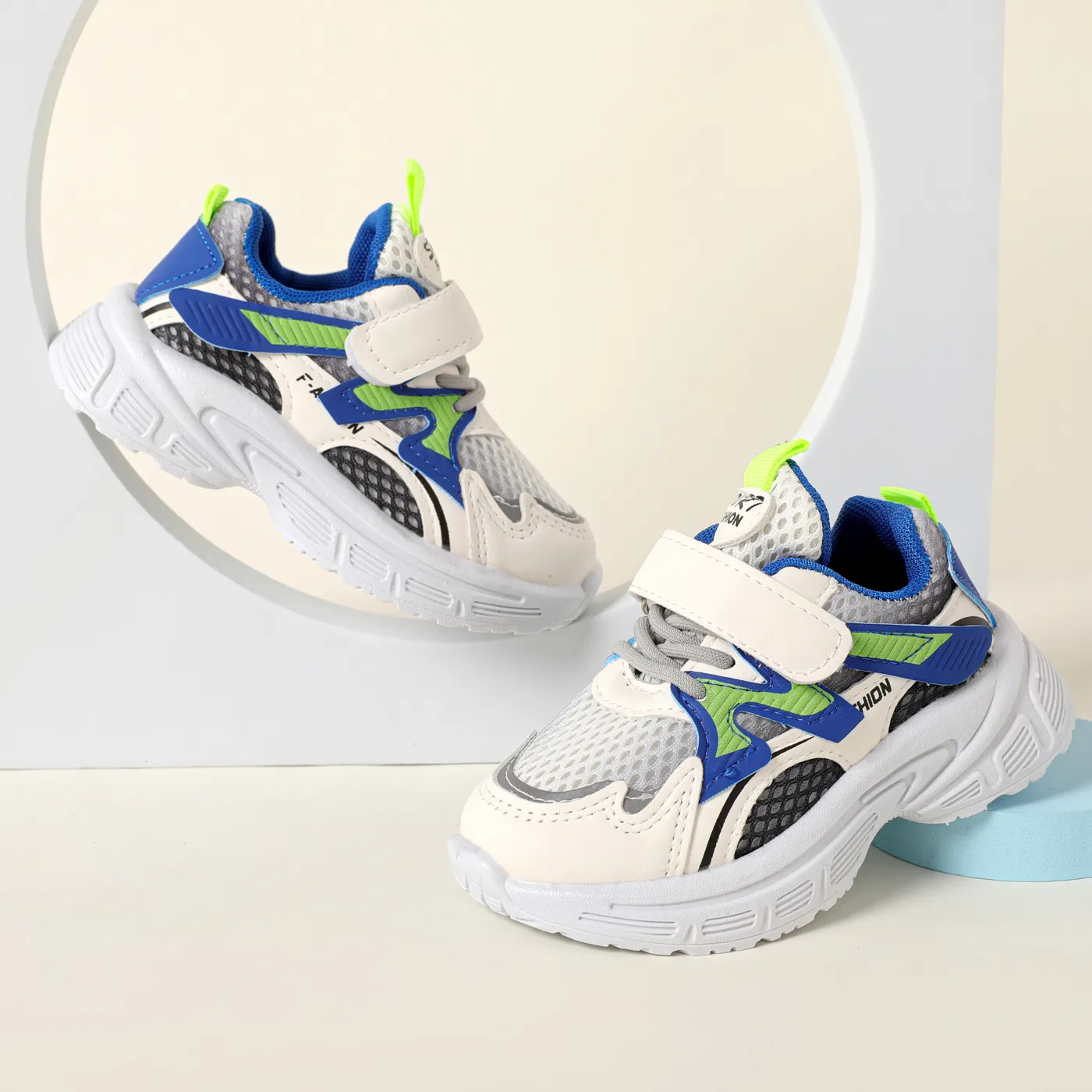Toddler/Kid Letter Pattern Texture Sport Shoes Dark Blue big image 1