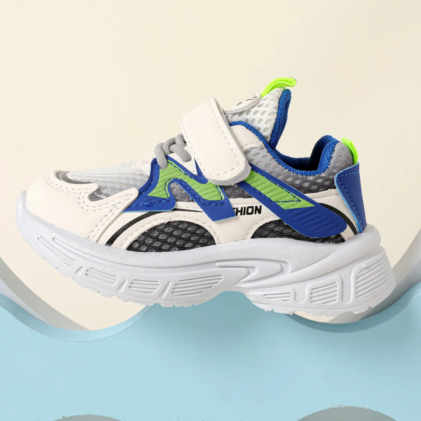 Toddler/Kid Letter Pattern Texture Sport Shoes Dark Blue image 3