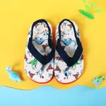 Toddler/Kid Unicorn Rainbow Print Flip-flops Slippers  White