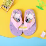 Toddler/Kid Unicorn Rainbow Print Flip-flops Slippers  Light Purple