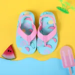 Toddler/Kid Unicorn Rainbow Print Flip-flops Slippers  Light Blue