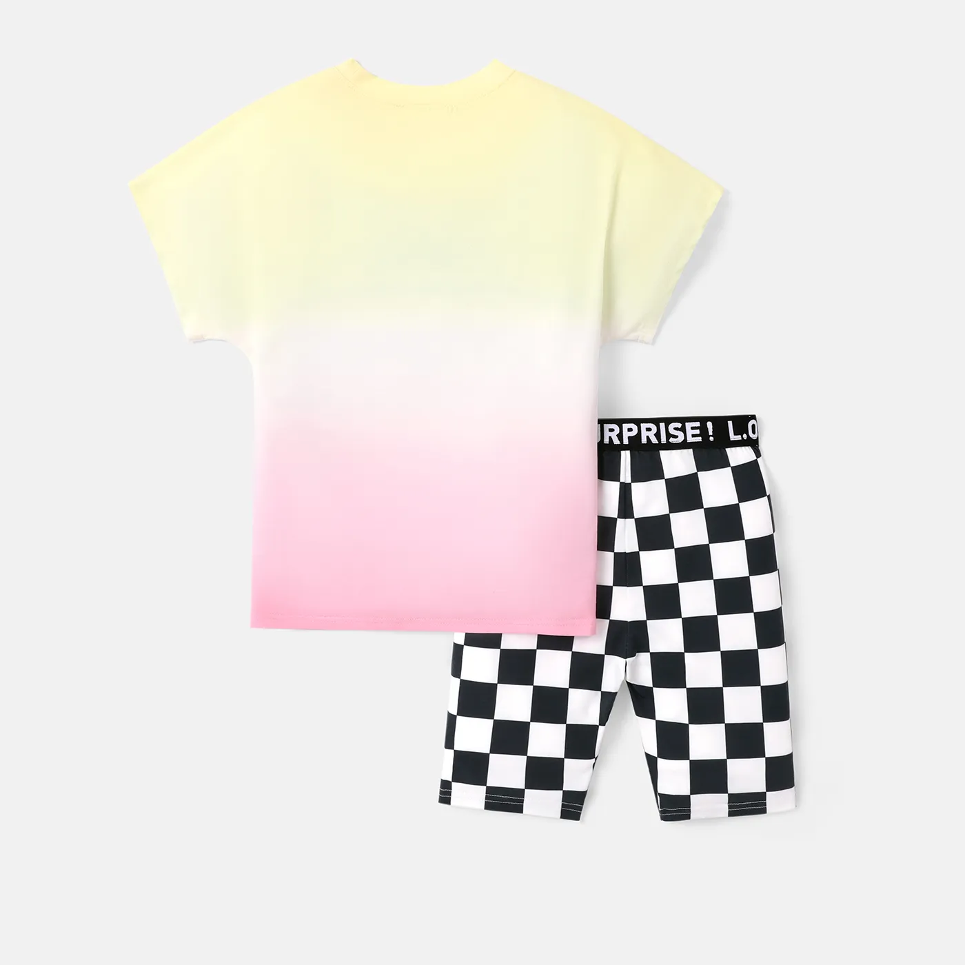L.O.L. SURPRISE! Toddler/Kid Girl 2pcs Naia™ Character & Plaid Print Short-sleeve Top and Plaid Shorts Set  image 3