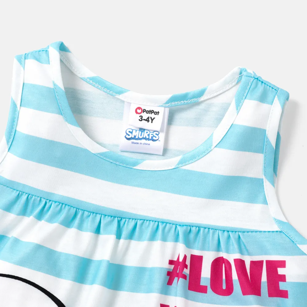 The Smurfs Toddler Girl Naia™ Stripe/Lemon & Character Print Tank Dress big image 5