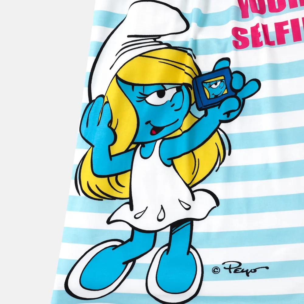 The Smurfs Toddler Girl Naia™ Stripe/Lemon & Character Print Tank Dress big image 3