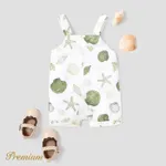 Baby Girl Allover Print Overalls Shorts  image 2