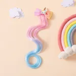 Unicorn Clip Hairpiece Hair Extension Wig Pieces for Girls Light Blue