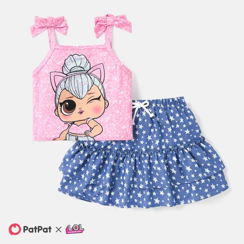 L.O.L. SURPRISE! Toddler/Kid Girl 2pcs Naia™ Character Print Camisole and Stars Print Skirt Set
