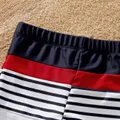 Family Matching Striped Print One-piece Swimsuit or Swim Trunks Shorts  image 5