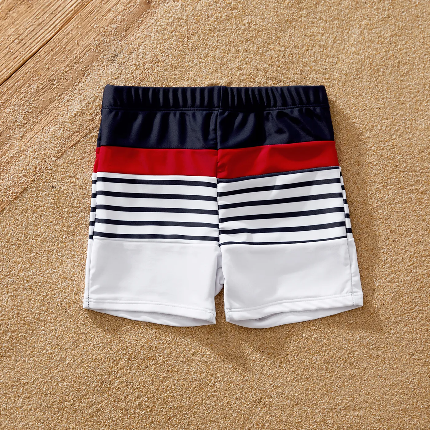 Family Matching Striped Print One-piece Swimsuit or Swim Trunks Shorts MultiColour big image 1