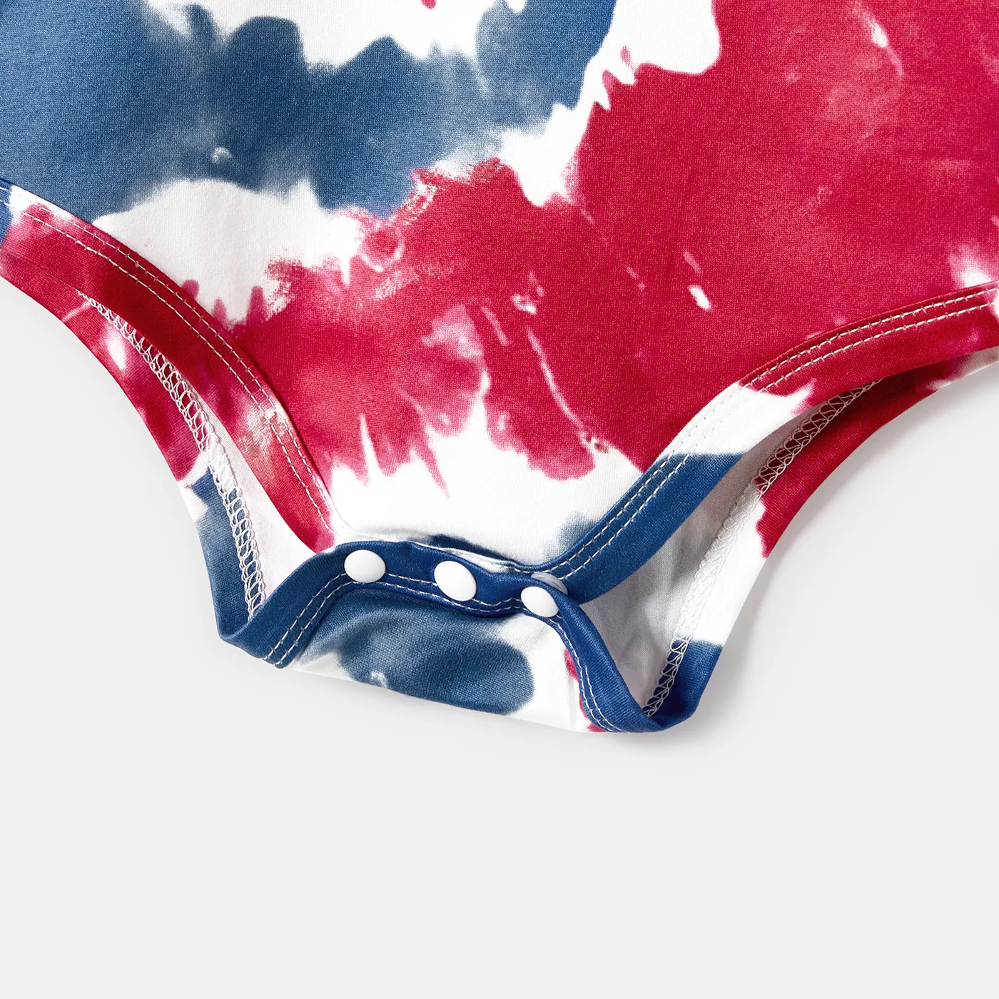 Independence Day Family Matching Tie Dye Short-sleeve Tunic Dresses and T-shirts Sets Multi-color image 4