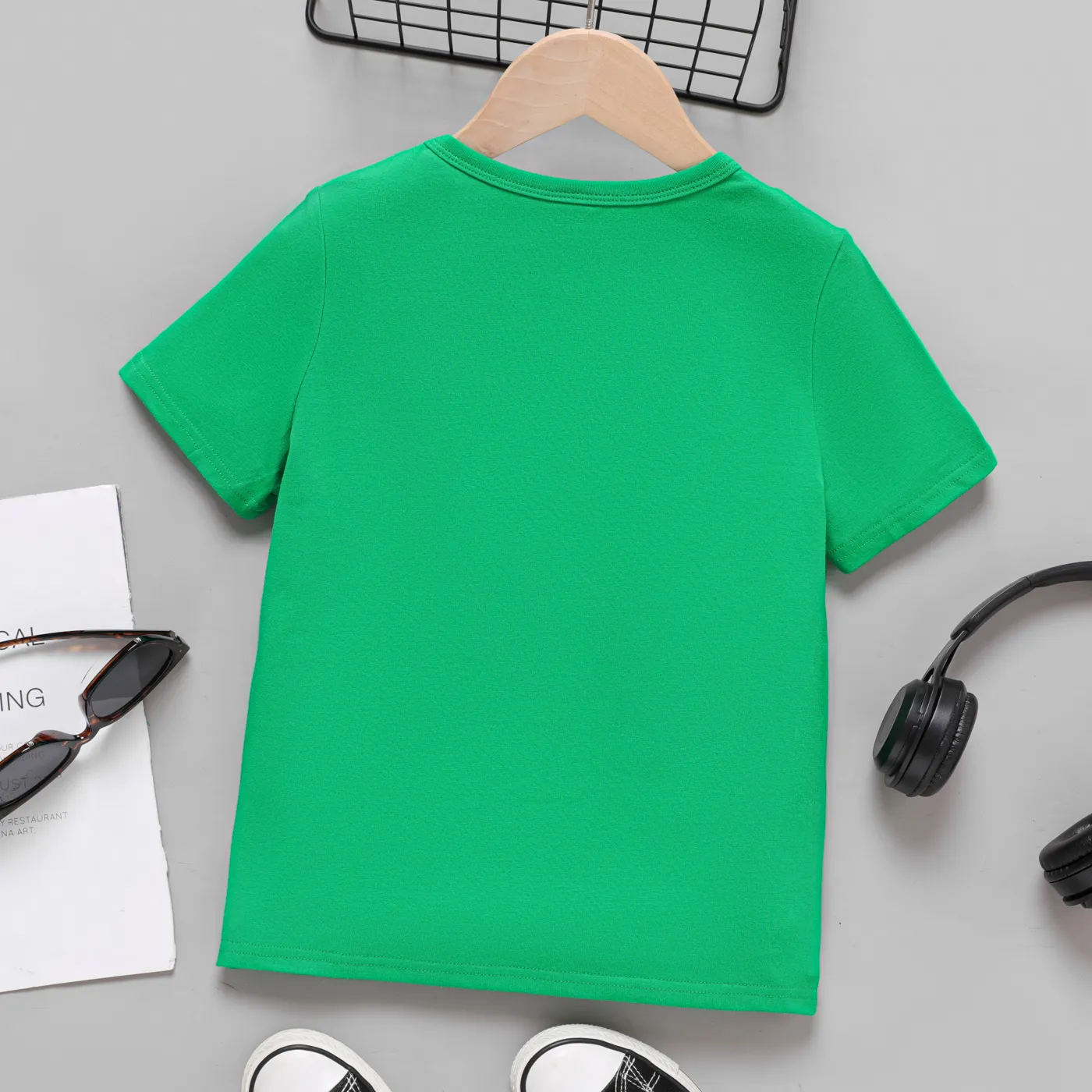 Kid Boy Cotton Little Bear Print Short-sleeve Tee  image 2