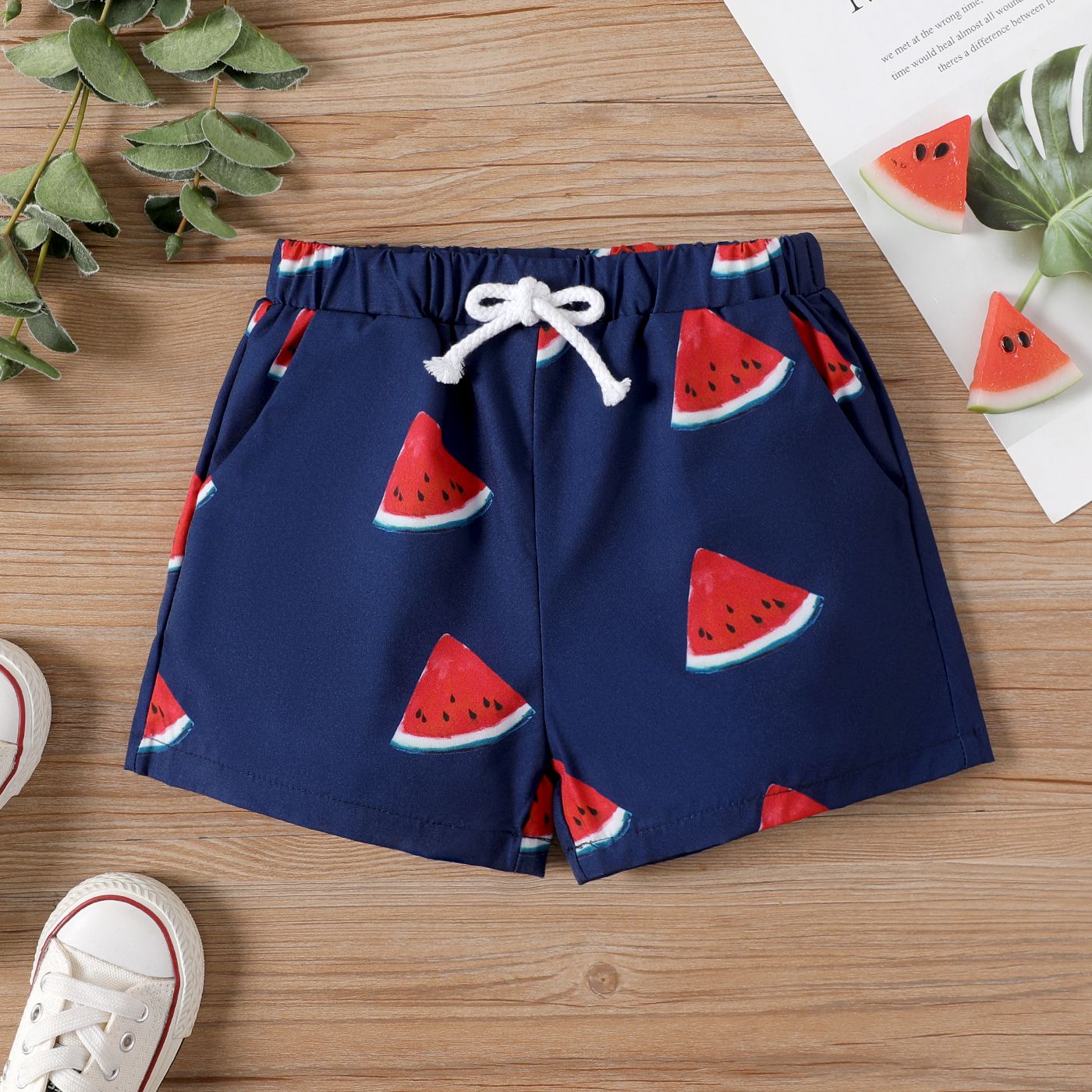 Toddler Girl/Boy Allover Print Shorts