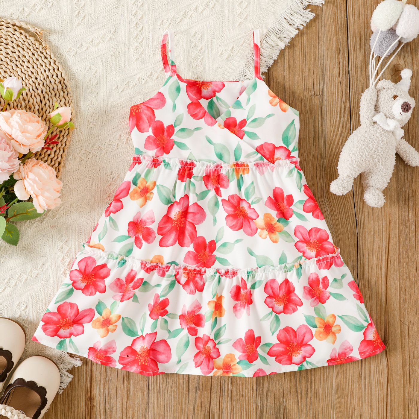 

Toddler Girl Allover Floral Print Cami Dress