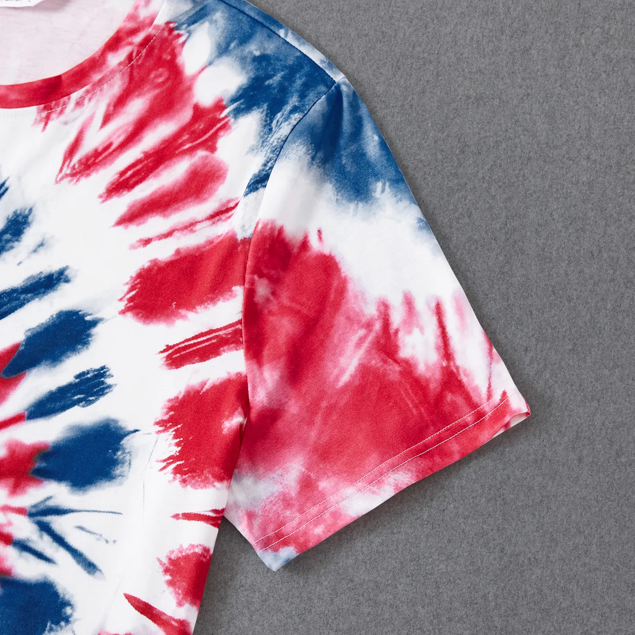 Independence Day Family Matching Tie Dye Short-sleeve Tee Multi-color big image 1