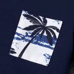 2pcs Kid Boy Tropical Plant Print Short-sleeve Tee and Shorts Set  image 2