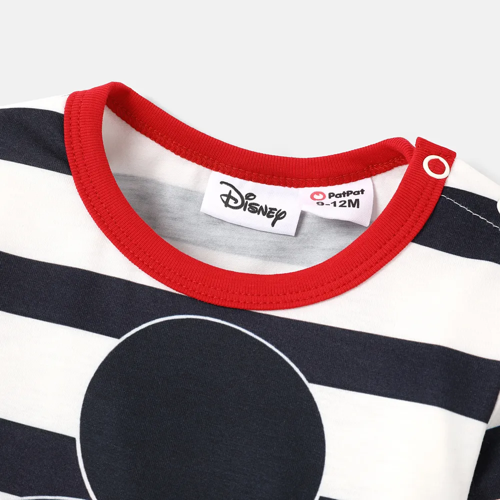 Disney Mickey and Friends Baby Girl/Boy Naia™ Character & Polka Dots/Stripe Print Jumpsuit big image 3