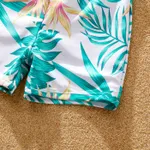 Family Matching Plant Print Wrap One-piece Swimsuit or Swim Trunks Shorts  image 5