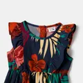 Family Matching Plant Floral Print Slip Dresses and Short-sleeve T-shirts Sets  image 3