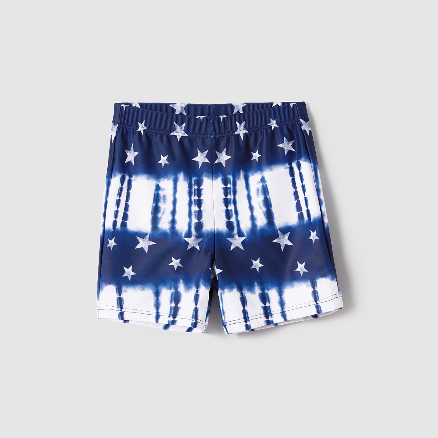 Independence Day Family Matching Allover Star Print Blue One-piece Swimsuit Or Swim Trunks Shorts