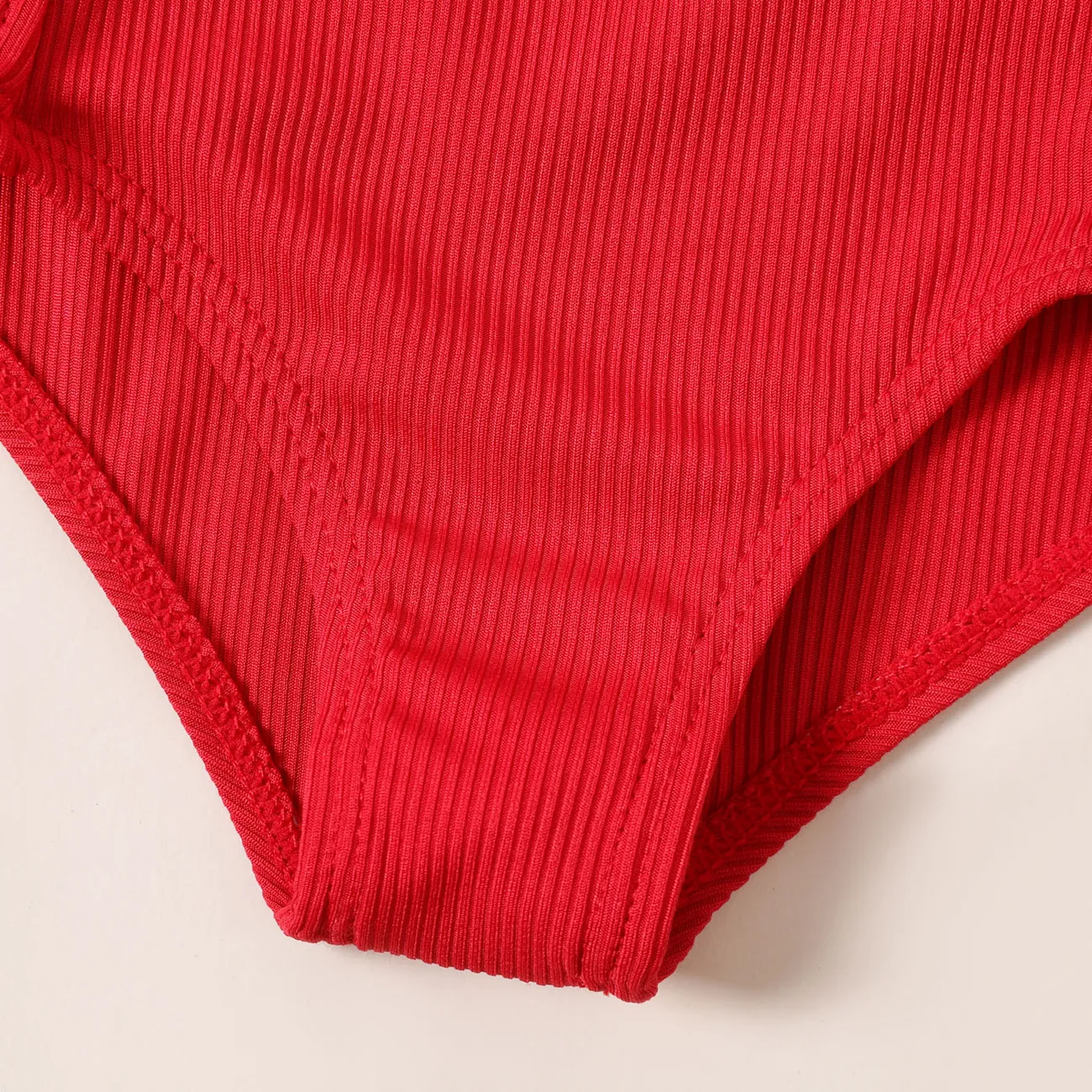 Bebé Chica Hipertáctil Dulce Camiseta sin mangas Trajes de baño Rojo big image 1