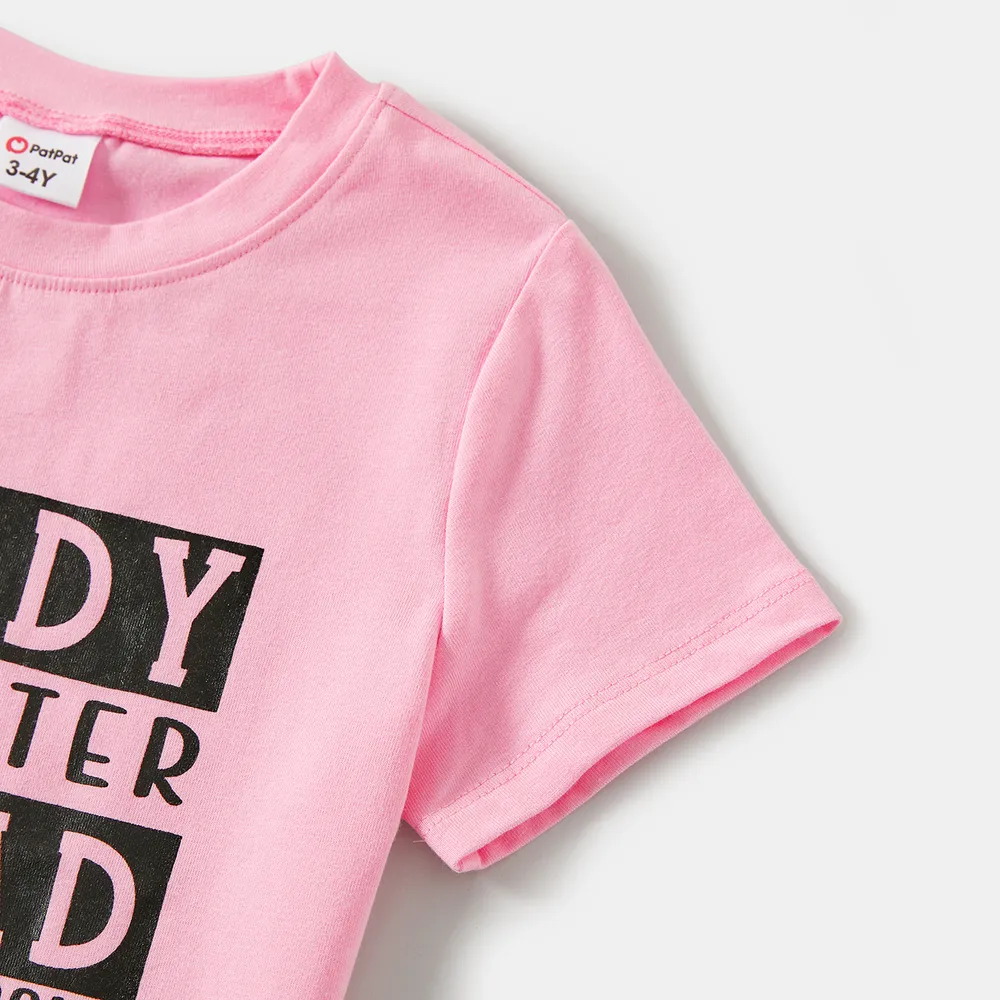 Daddy and Me Letter Print Short-sleeve Cotton Tee big image 6