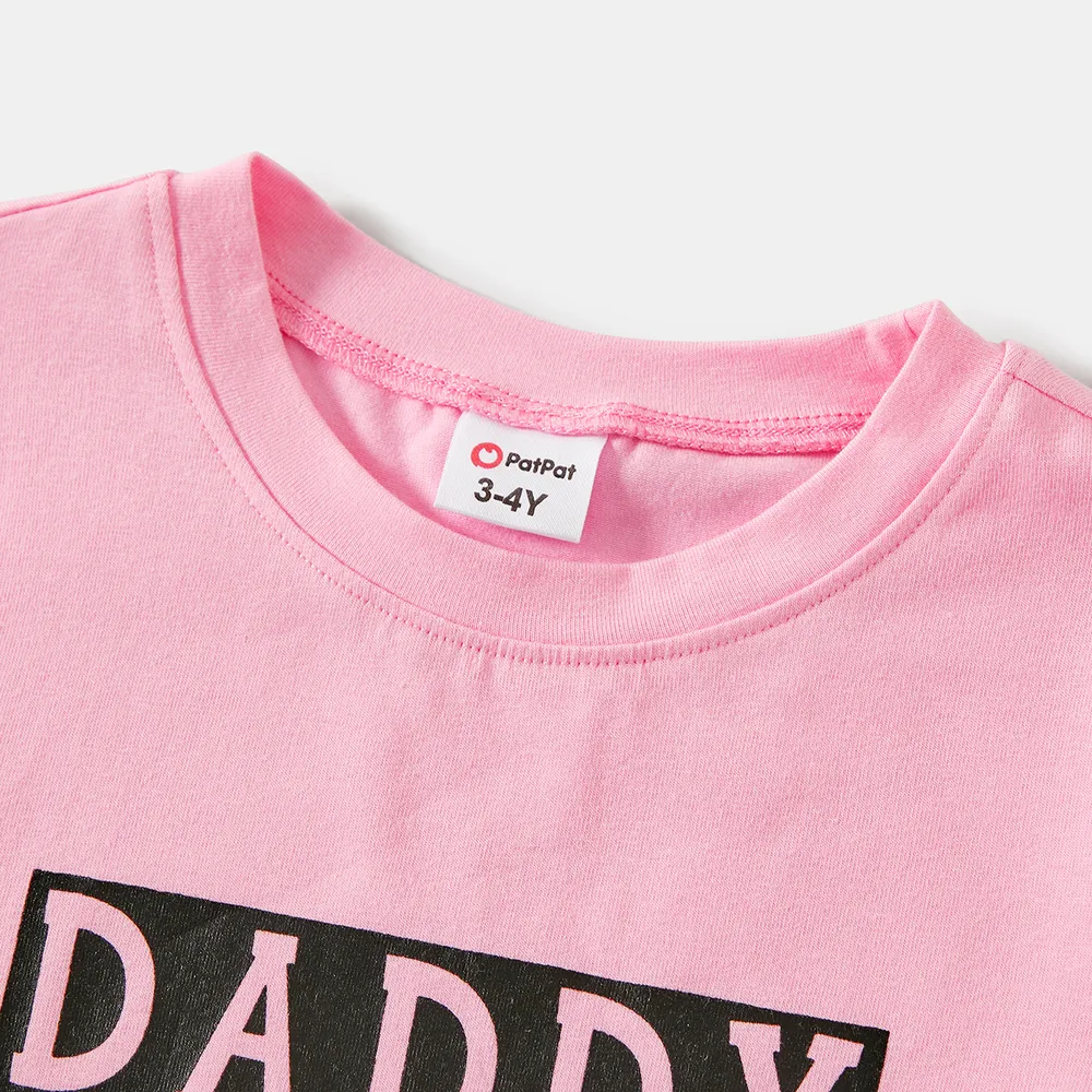 Daddy and Me Letter Print Short-sleeve Cotton Tee  big image 8