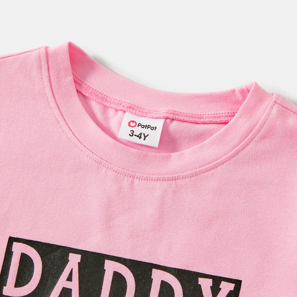 Daddy and Me Letter Print Short-sleeve Cotton Tee big image 8