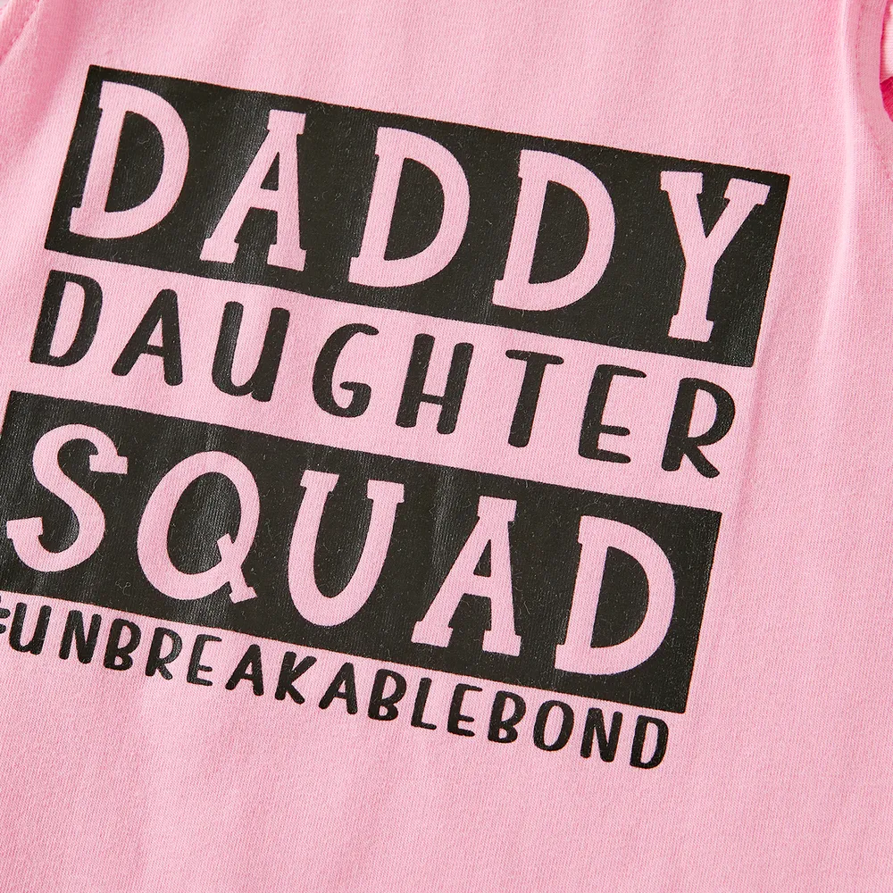 Daddy and Me Letter Print Short-sleeve Cotton Tee big image 7