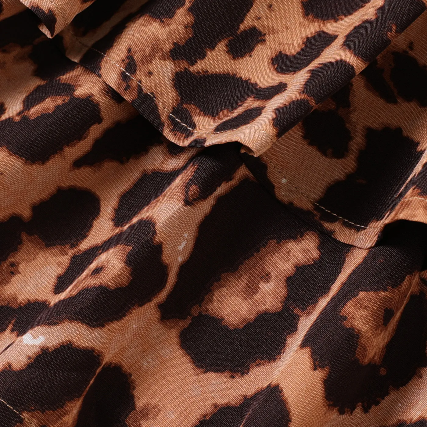 2pcs Toddler Girl Cat Print Top and Leopard Skirt Set  White image 5