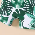 Baby Boy Allover Plant Print Short-sleeve Zip Up One Piece Swimsuit    image 5