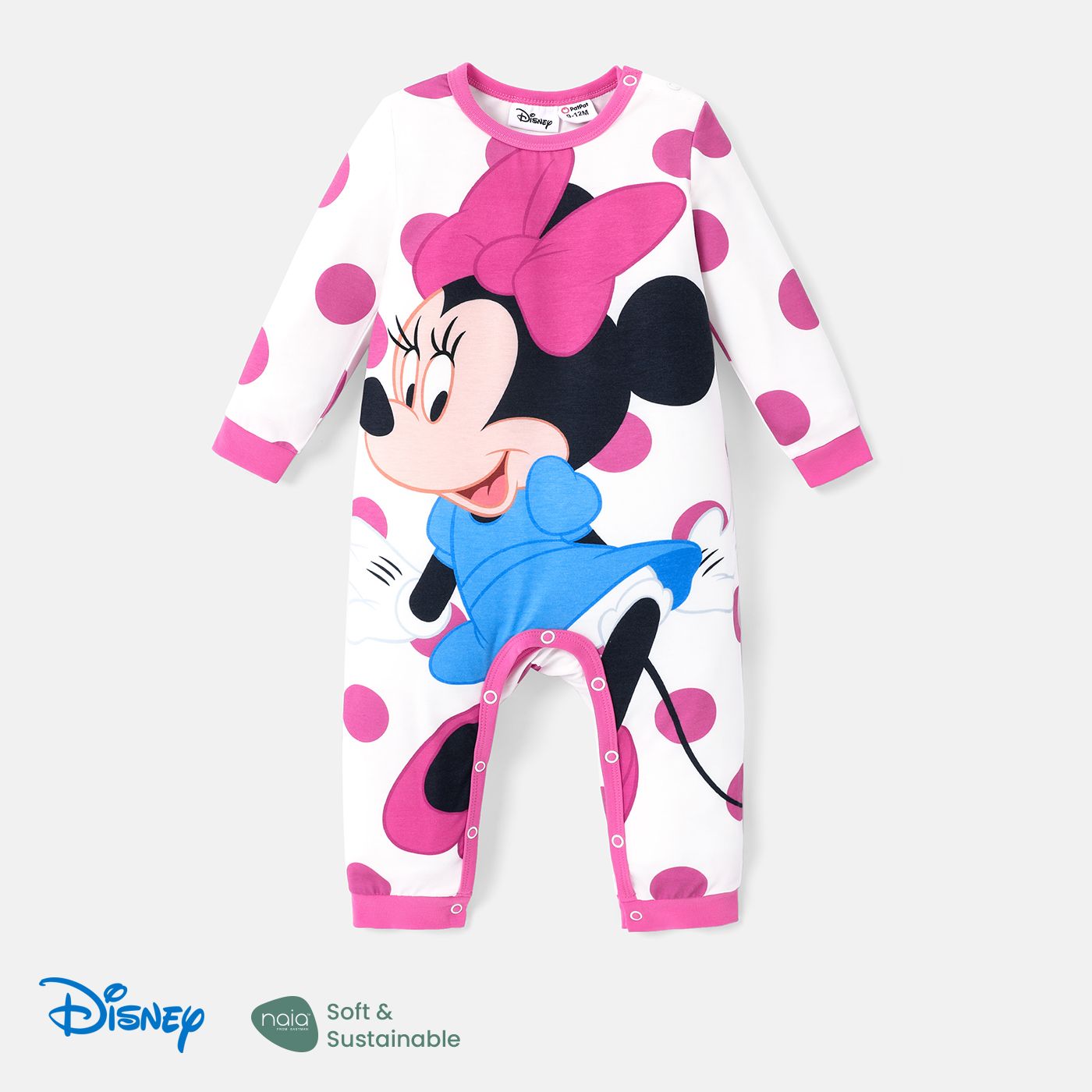 Disney Mickey And Friends Baby Girl/Boy Naiaâ¢ Character & Polka Dots/Stripe Print Jumpsuit