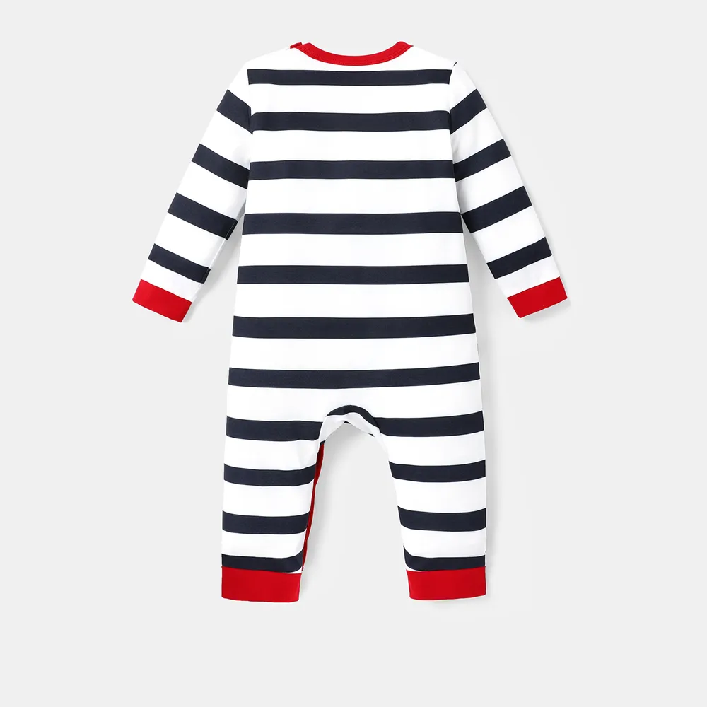 Disney Mickey and Friends Baby Girl/Boy Naia™ Character & Polka Dots/Stripe Print Jumpsuit big image 2