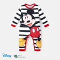 Disney Mickey and Friends Baby Girl/Boy Naia™ Character & Polka Dots/Stripe Print Jumpsuit  image 1