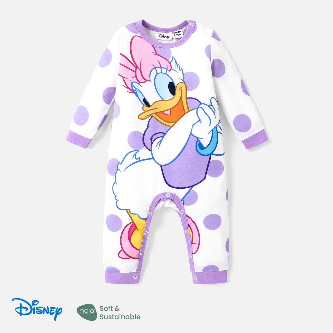 Disney Mickey And Friends Baby Girl/Boy Naiaâ¢ Character & Polka Dots/Stripe Print Jumpsuit