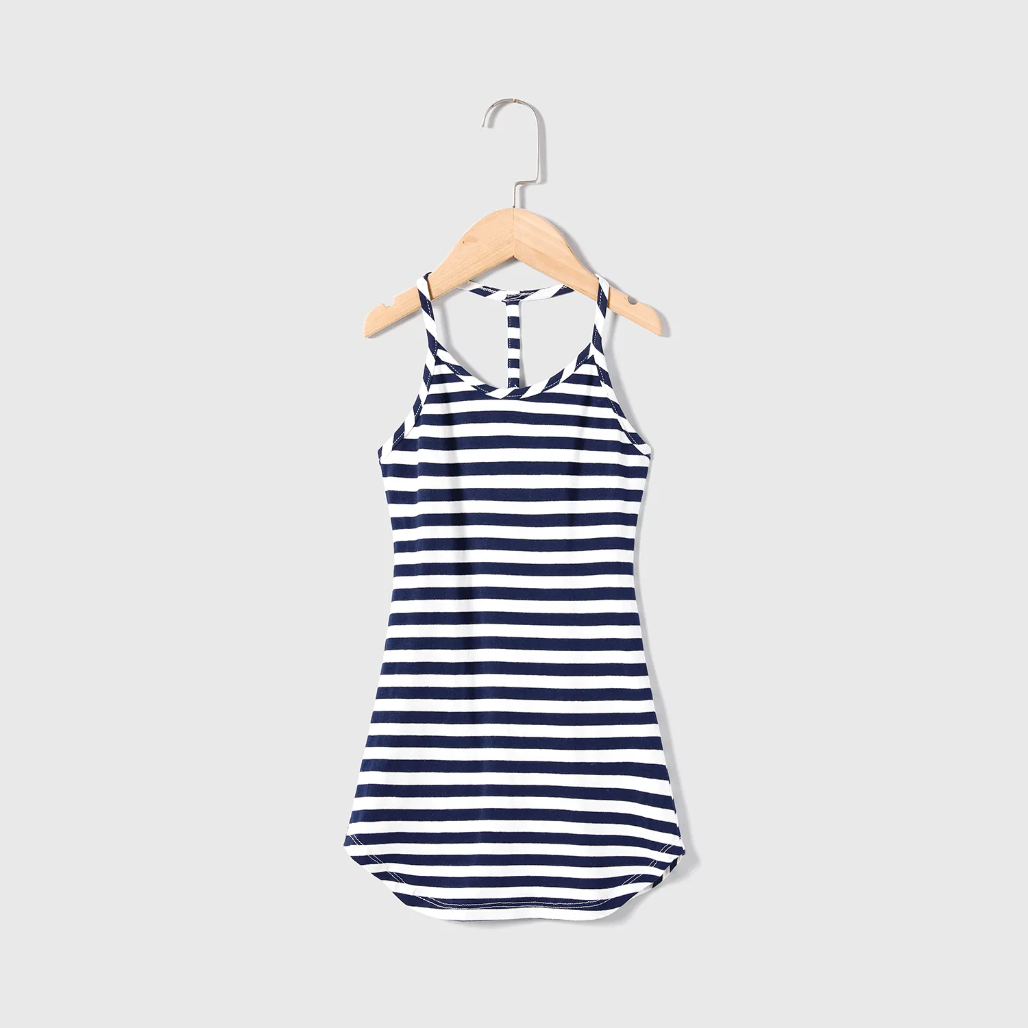 Mommy and Me Cotton Striped Halterneck Dresses  big image 7