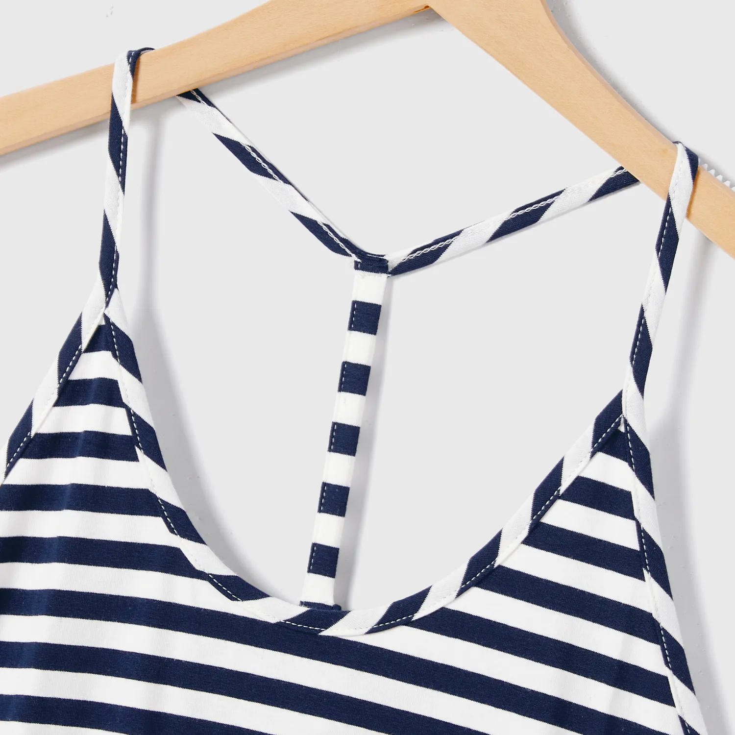 Mommy and Me Cotton Striped Halterneck Dresses  big image 13