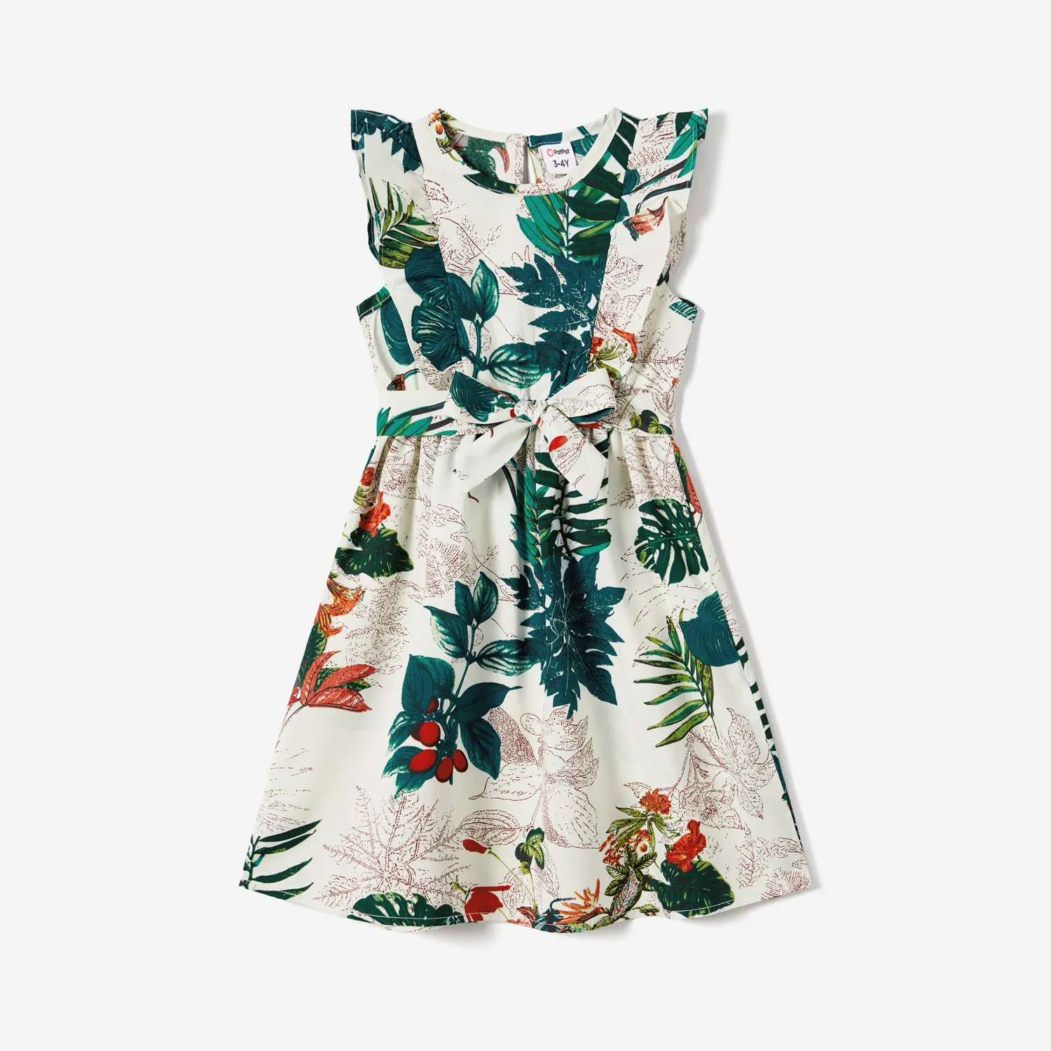 Family Matching Allover Plant Floral Print Dresses and Short-sleeve Shirts Sets  big image 10