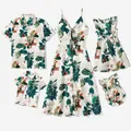 Family Matching Allover Plant Floral Print Dresses and Short-sleeve Shirts Sets  image 2