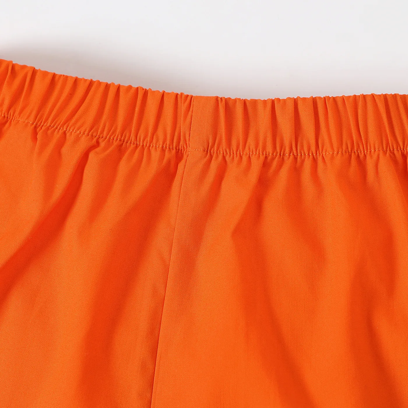 2pcs Toddler Boy Letter Print Tie Dye Short-sleeve Tee and 100% Cotton Shorts Set  Orange image 5