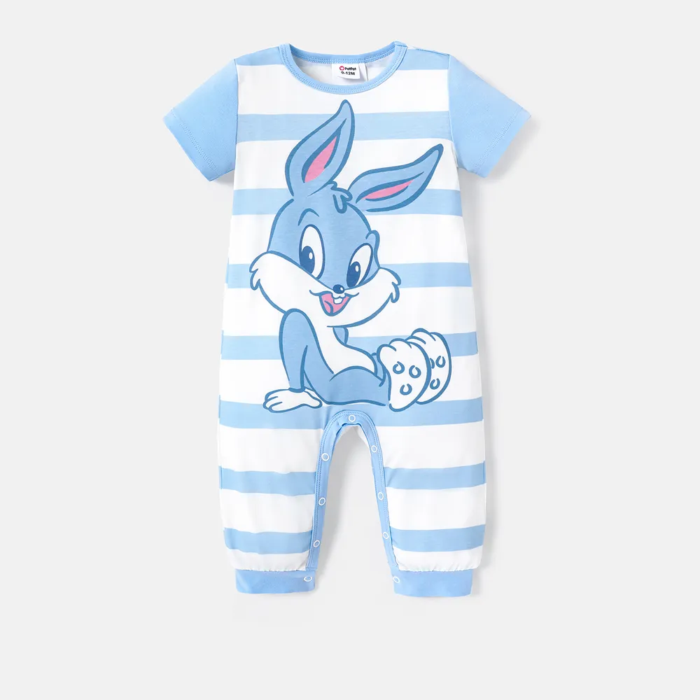 Looney Tunes Baby Girl/Boy Naia™ Character Print Short-sleeve Jumpsuit big image 6